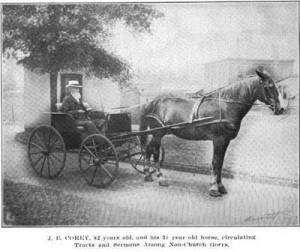 jb corey 82 with his 31 yr old horse