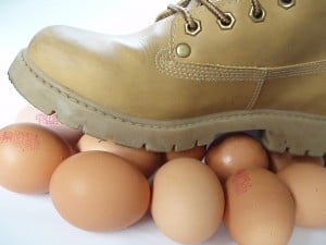 walking on eggs